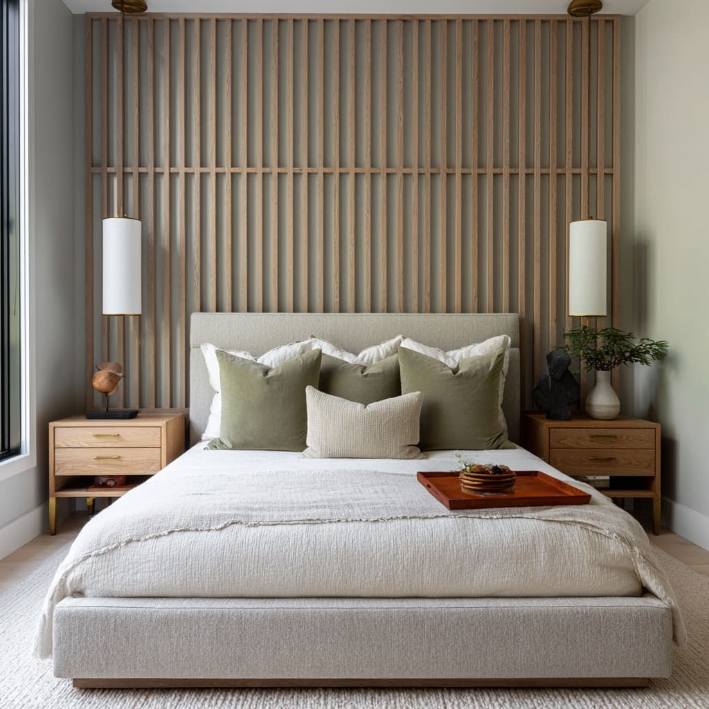 vertical slat accent wall